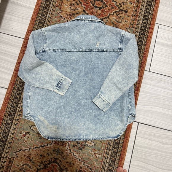Denim Button-Up Jacket - Picture 2 of 4